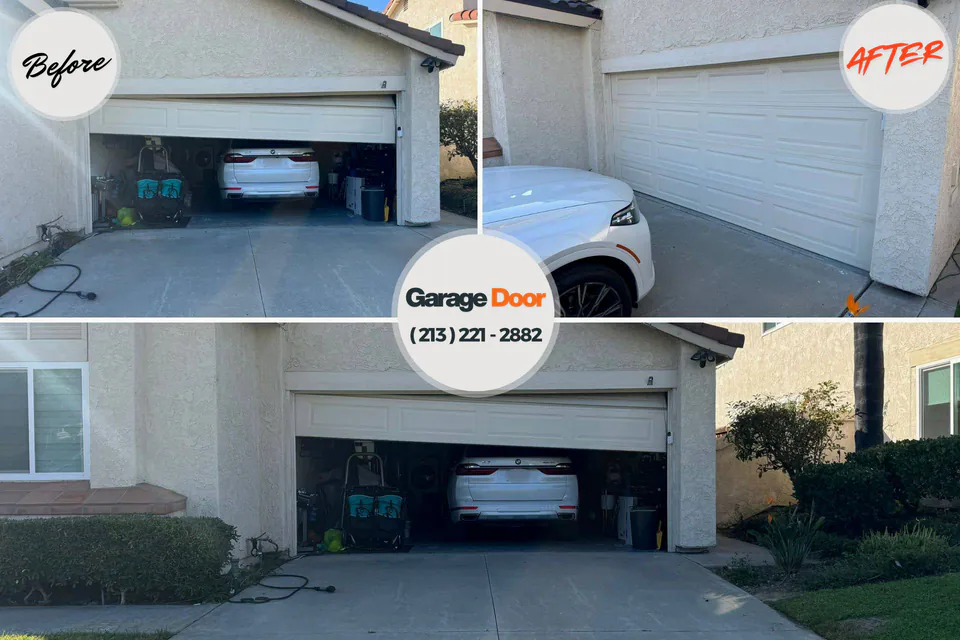 Before and after: Garage Door Installation & Replacement Belville, NC
